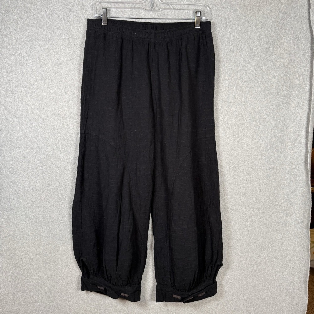 Focus casual life pants womens small stretch lagenlook gauze cotton jogger